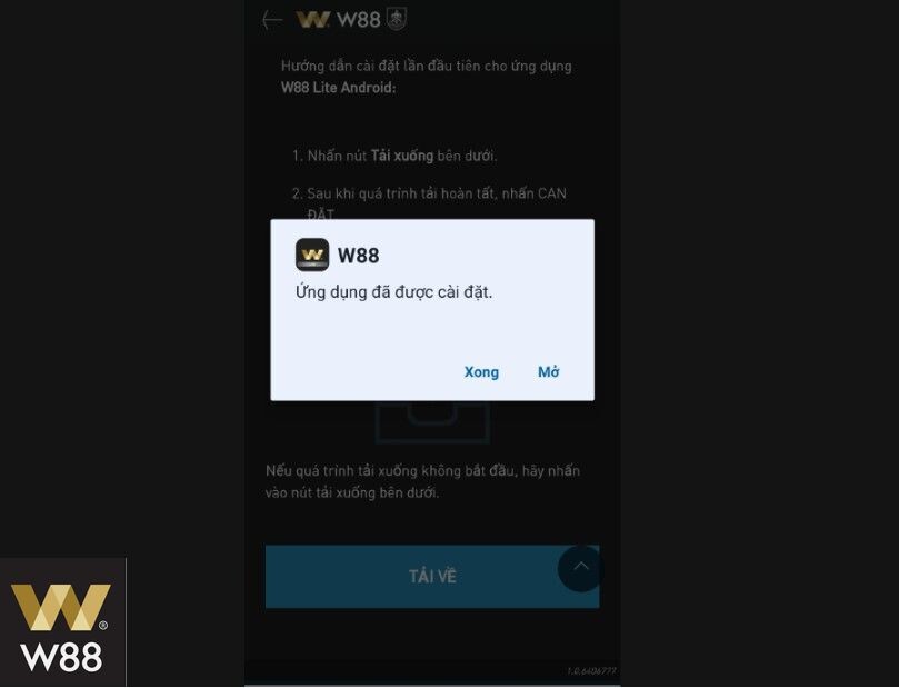 Đăng nhập W88 trên điện thoại Android và chơi game cá cược